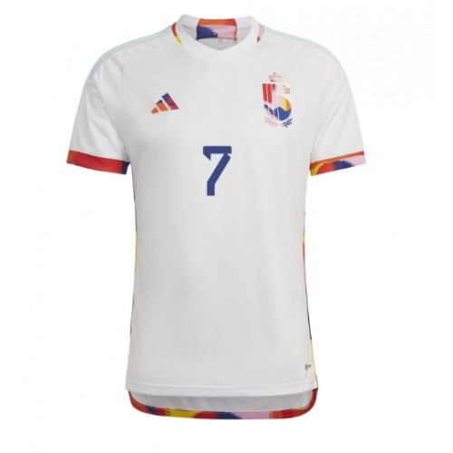 Belgia Kevin De Bruyne #7 Bortedrakt VM 2022 Kortermet Belgia Kevin De Bruyne #7 Bortedrakt VM 2022 Kortermet